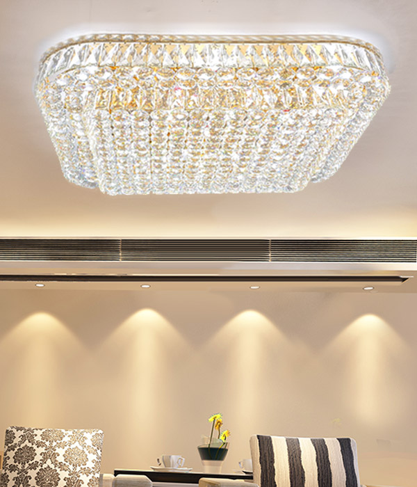 밍크골드 사각 17등 대형 크리스탈거실등 거실전등